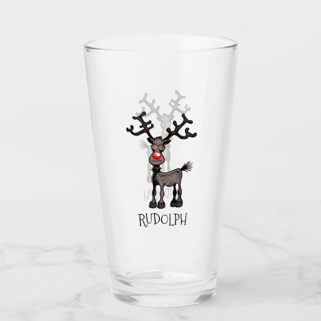 Rudolph the Reindeer Glas (Vorderseite)
