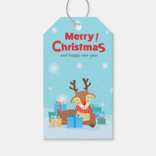 Rudolph und Presents Geschenkanhänger
