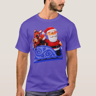 Rudolph und Santa Rankin Bass Retro Vintage T-Shirt