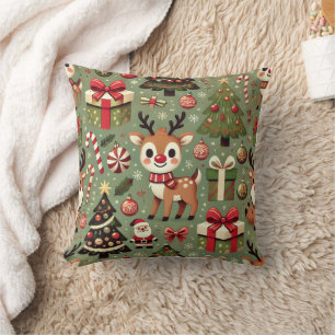 Rudolph und Weihnachten Kissen