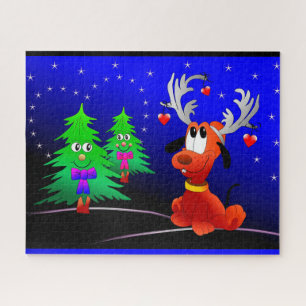 Rudolph und Weihnachtsbaumen