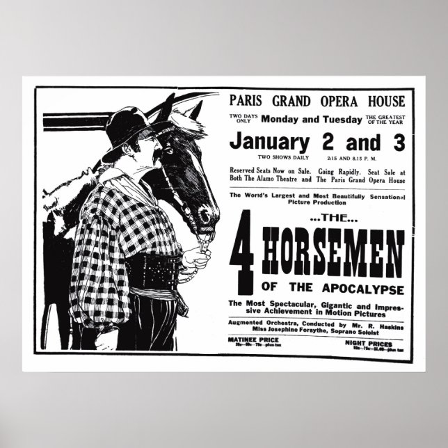 Rudolph Valentino 1921 affiche vintage (Devant)