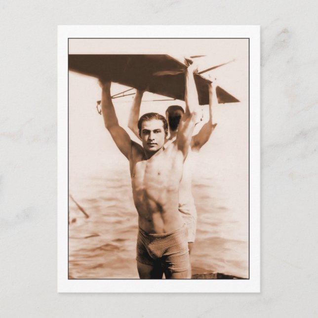 Rudolph Valentino Anzug Vintages Foto Postkarte (Vorderseite)