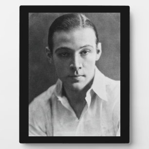 Rudolph Valentino Tabletop Plaque Fotoplatte