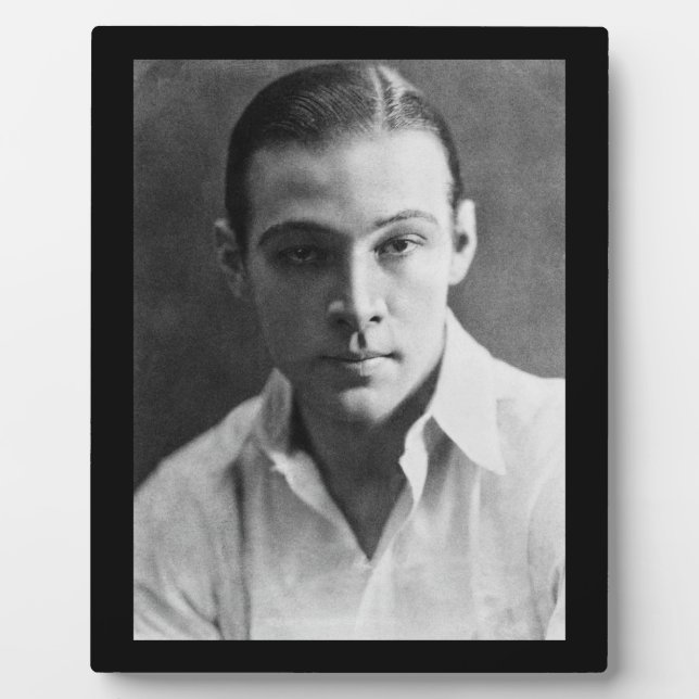 Rudolph Valentino Tabletop Plaque Fotoplatte (Vorderseite)