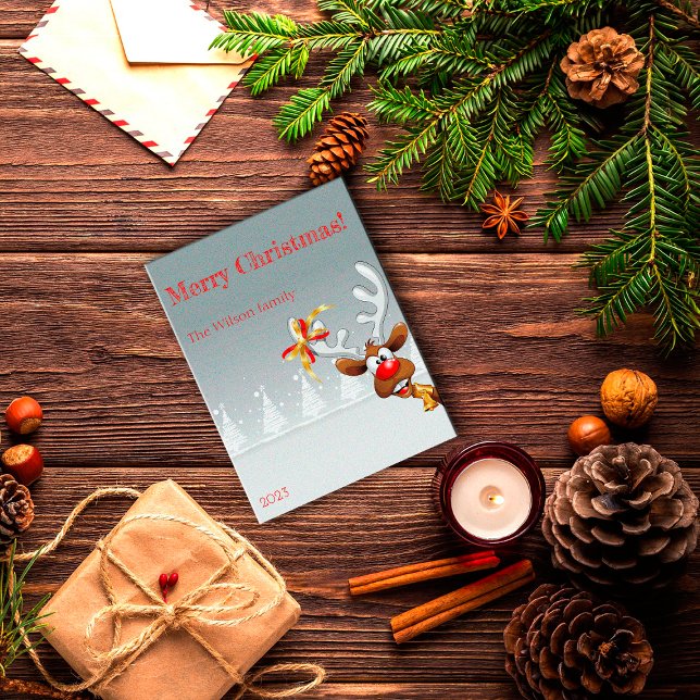 Rudolph Weihnachtsbaumschnee Postkarte (Von Creator hochgeladen)