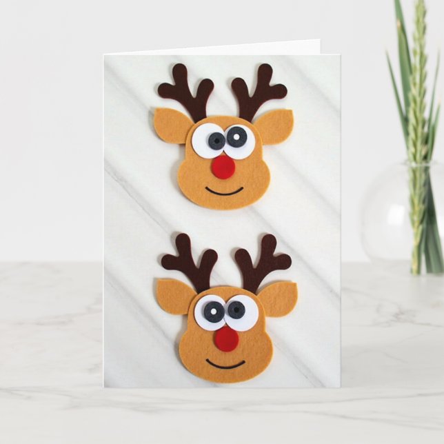 Rudolph-Weihnachtskarte Karte (Vorderseite)