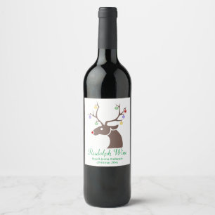 Rudolph-Wein-Aufkleber Weinetikett