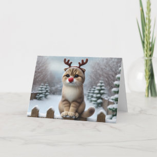 Rudolph Whiskers Weihnachtskarte Feiertagskarte