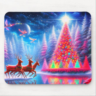 Rudolph + Zwei Rentiere machen sich bereit, um San Mousepad