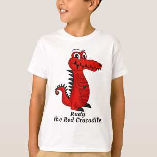 Rudy le T-shirt enfant crocodile rouge