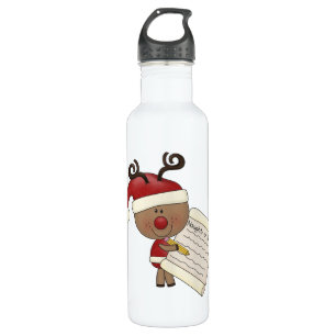 Rudy Reindeer Naughty oder Nic Trinkflasche
