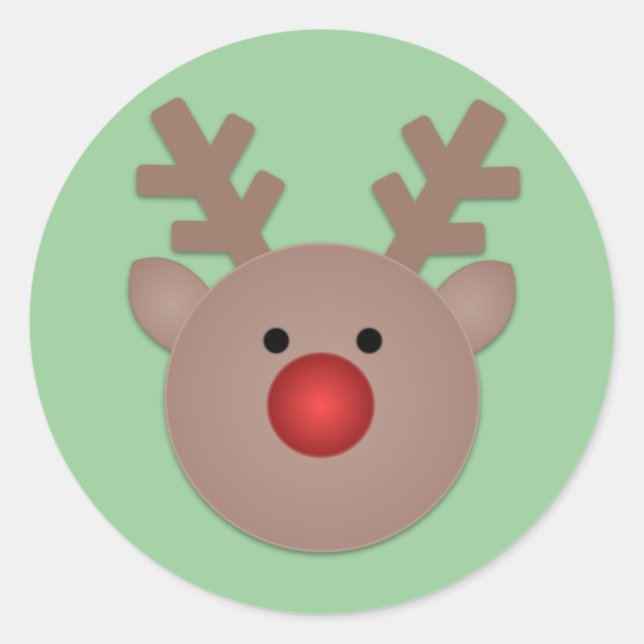 Rudy The Reindeer Holiday Stickers (Vorderseite)