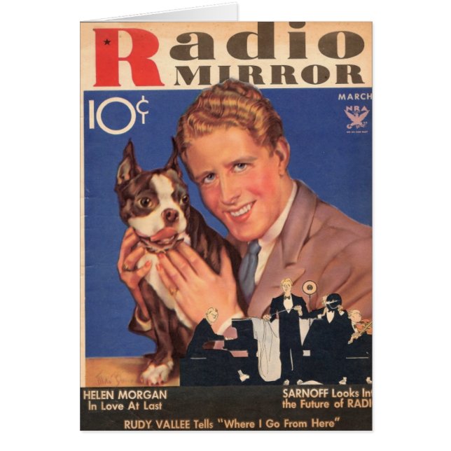 Rudy Vallee et Scottie Dog Card (Devant)