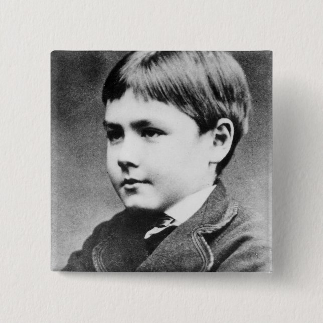 Rudyard Kipling, c.1870 Button (Vorderseite)