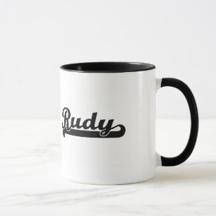 Rudyklassischer Retro Namensentwurf Tasse