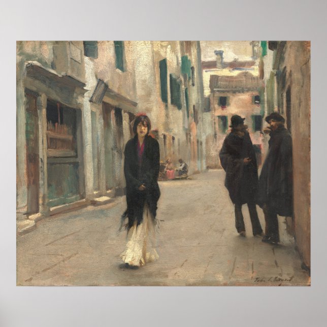 Rue à Venise - John Sargent Fine Art Poster (Devant)