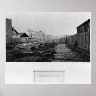 Rue d'Alesia, Rue d'Orleans, Paris, 1858-78 Poster