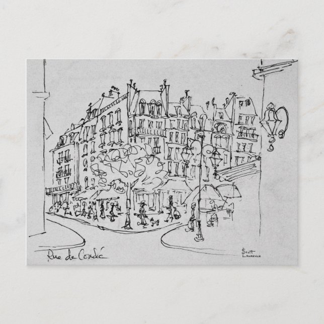 Rue de Conde | Jardin du Luxembourg, Paris Postkarte (Vorderseite)