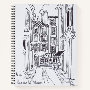 Rue de la Masse   Aix en Provence, Frankreich Notizbuch