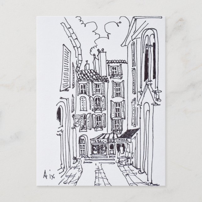 Rue de la Masse | Aix en Provence, Frankreich Postkarte (Vorderseite)