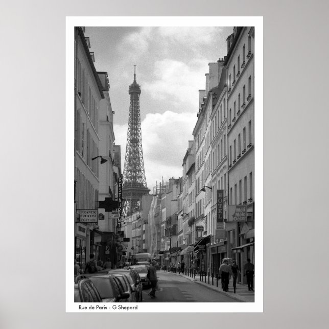 Rue de Paris - G Schäfer Poster (Vorne)