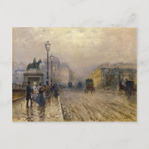 Rue de Paris mit Carriern von Giuseppe de Nittis Postkarte