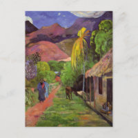 'Rue de Tahiti' - Carte postale Paul Gauguin