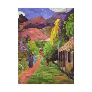 Rue de Tahiti - Paul Gauguin Leinwanddruck