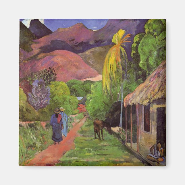 "Rue de Tahiti" - Paul Gauguin Magnet (Vorne)