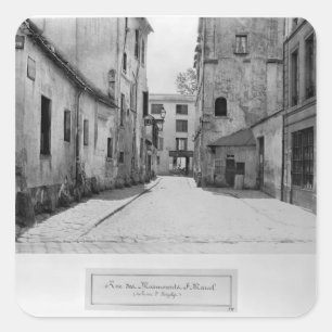 Rue des Marmousets Saint-Marcel Quadratischer Aufkleber