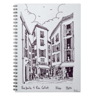 Rue Droite & Rue Collet   Alt-Nizza, Frankreich Notizblock