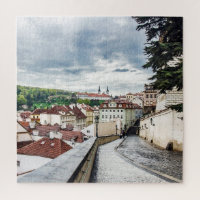 Rue du centre de Prague Jigsaw Puzzle