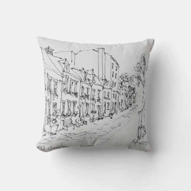 Rue du Petit Champlain, Quebec, Kanada Kissen (Vorderseite)