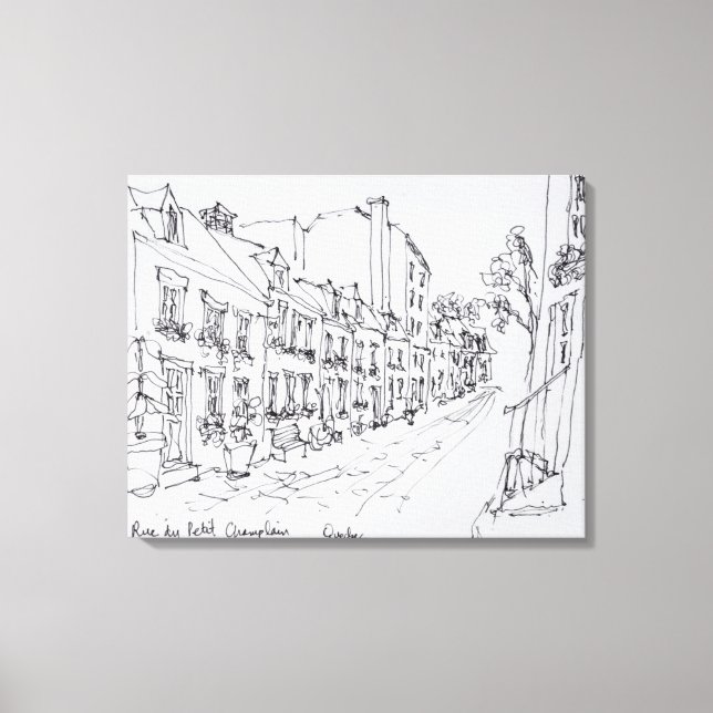 Rue du Petit Champlain, Quebec, Kanada Leinwanddruck (Vorderseite)