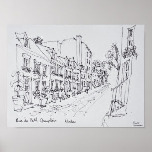 Rue du Petit Champlain, Quebec, Kanada Poster