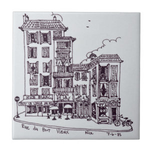 Rue du Vieux Port im alten Nizza Nizza, Frankrei Fliese
