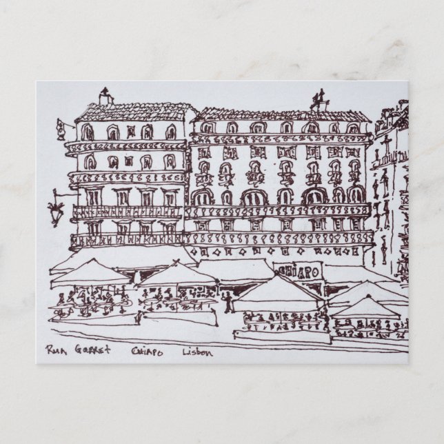 Rue Garrett, Chiado | Lissabon, Portugal Postkarte (Vorderseite)