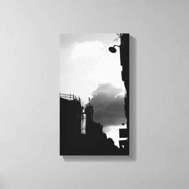 Rue Gassendi Paris Toile Photographie Noir Blanc (Recto)