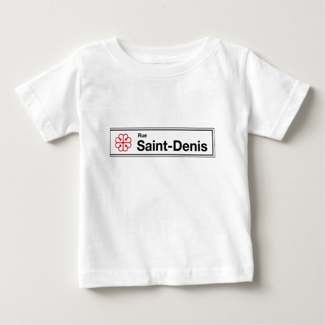 Rue Heilig-Denis, Montreal-Straßenschild Baby T-shirt (Vorderseite)