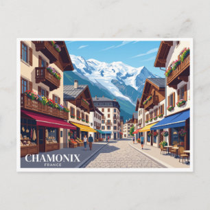 Rue Joseph Vallot Chamonix Frankreich Postkarte