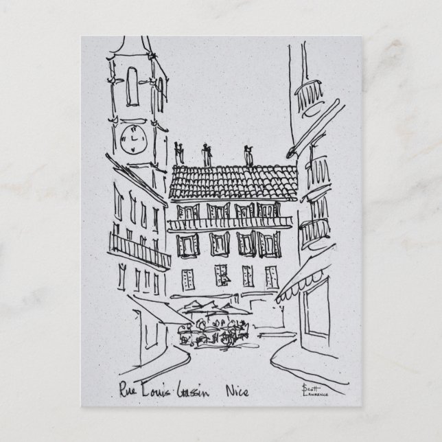 Rue Louis Gassin, Old Nice | Nizza, Frankreich Postkarte (Vorderseite)
