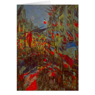 Rue Montorgueil avec drapeaux de Claude Monet