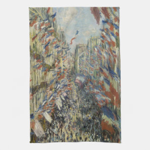 Rue Montorgueil in Paris durch Claude Monet Küchentuch