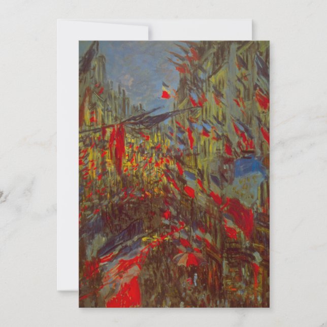 Rue Montorgueil mit Flaggen von Claude Monet (Vorderseite)