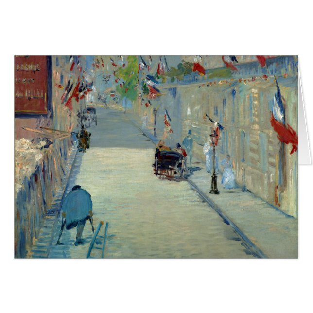 Rue Mosnier avec drapeaux Manet France Art (Devant horizontal)