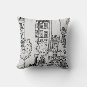 Rue Saint-Julien-le-Pauvre Paris, Frankreich Kissen