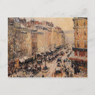 Rue Saint Lazare under Snow von Camille Pissarro Postkarte