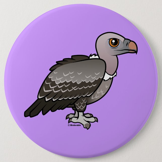 Rueppells Geier Button (Vorderseite)