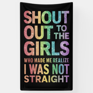 Ruf an die Mädchen Gay Pride Regenbogenflagge LGBT Banner